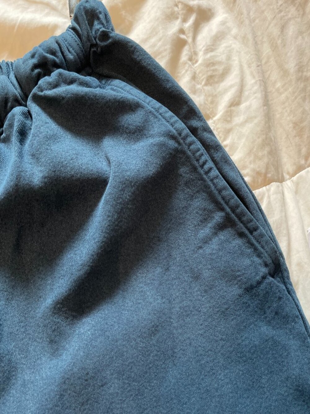 Eileen Fisher Twill Tencel Cotton small blue pants elastic drawstring - Picture 5 of 9